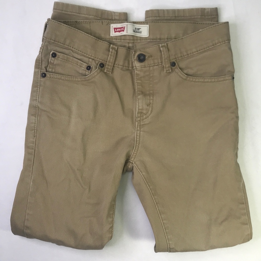Excellent Levi's 510 Skinny Denim Tan Brown Jeans Sz 14